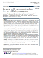 Front page of paper on gendered health systems