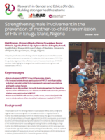 Cover of the brief on Male involvement in PMTCT in Nigeria